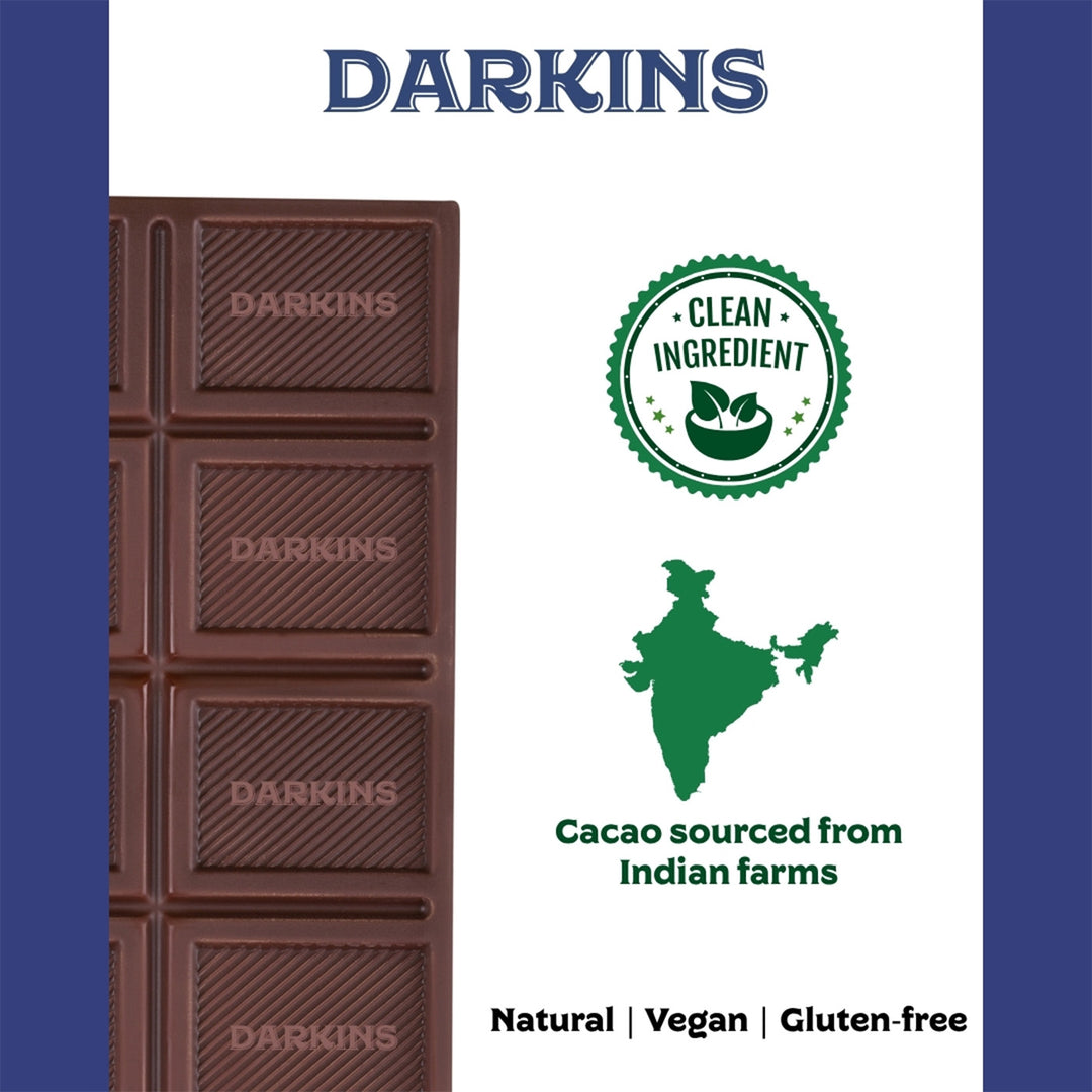 70% Dark | Vegan & Gluten Free Chocolate with Blueberries