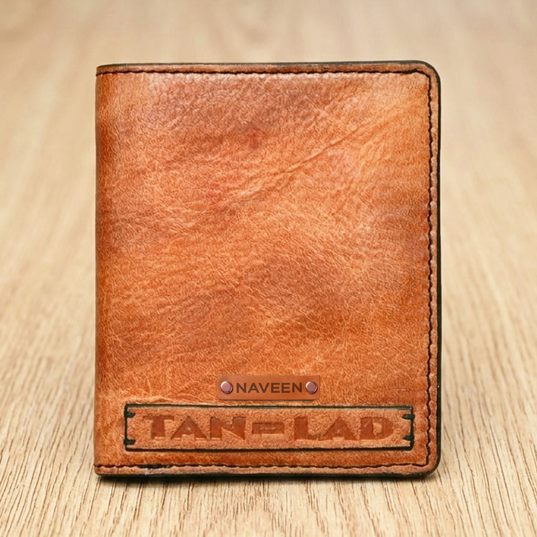 Personalized Brown Alex Leather Wallet