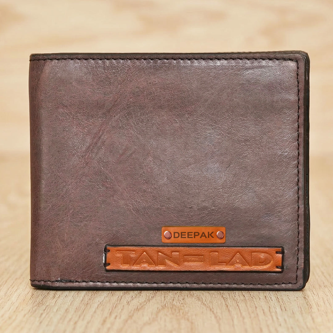 Personalized Purple Shay Leather Wallet