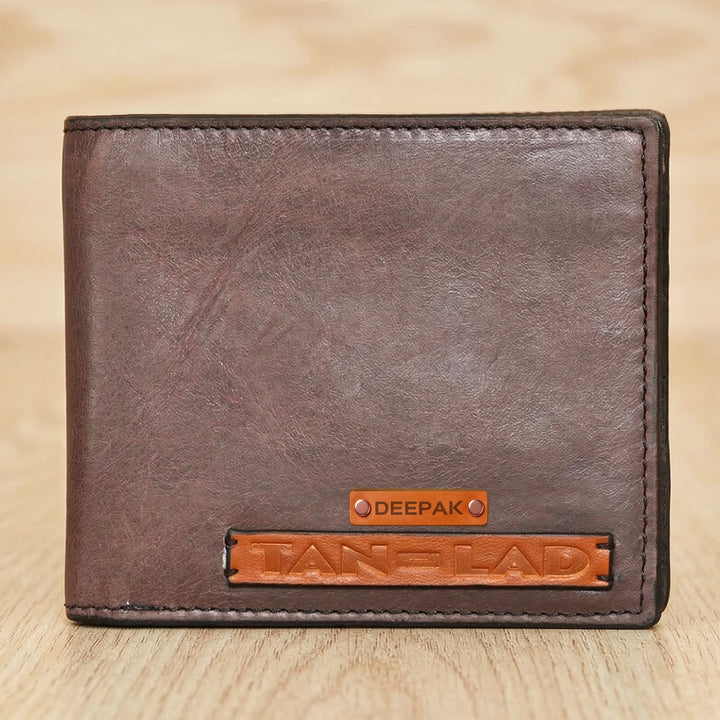 Personalized Purple Shay Leather Wallet