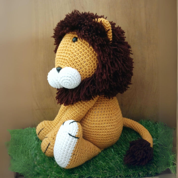 Handmade Crochet Lion Toy for Kids