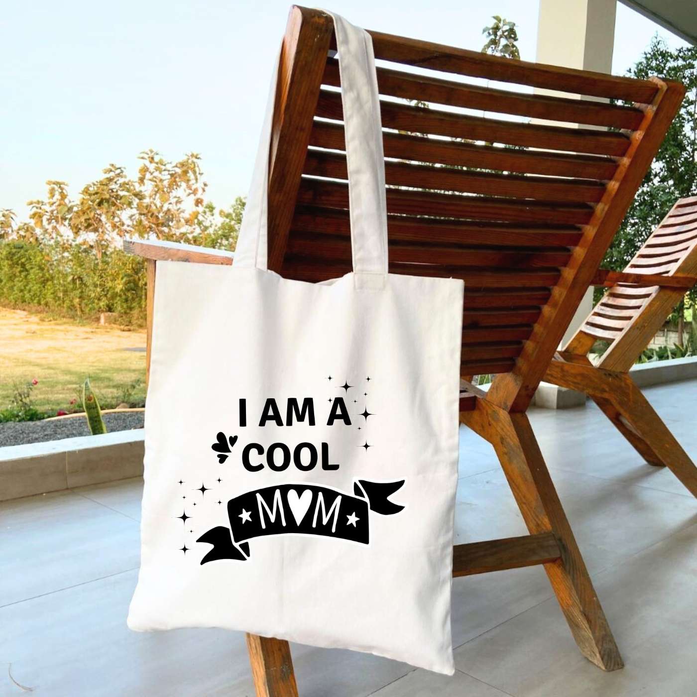 Buy Handmade Printed Cool Mom Theme Cotton Tote Bag For Mothers
