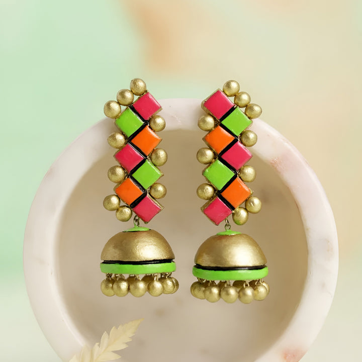 Handmade Mosaic Terracotta Earrings