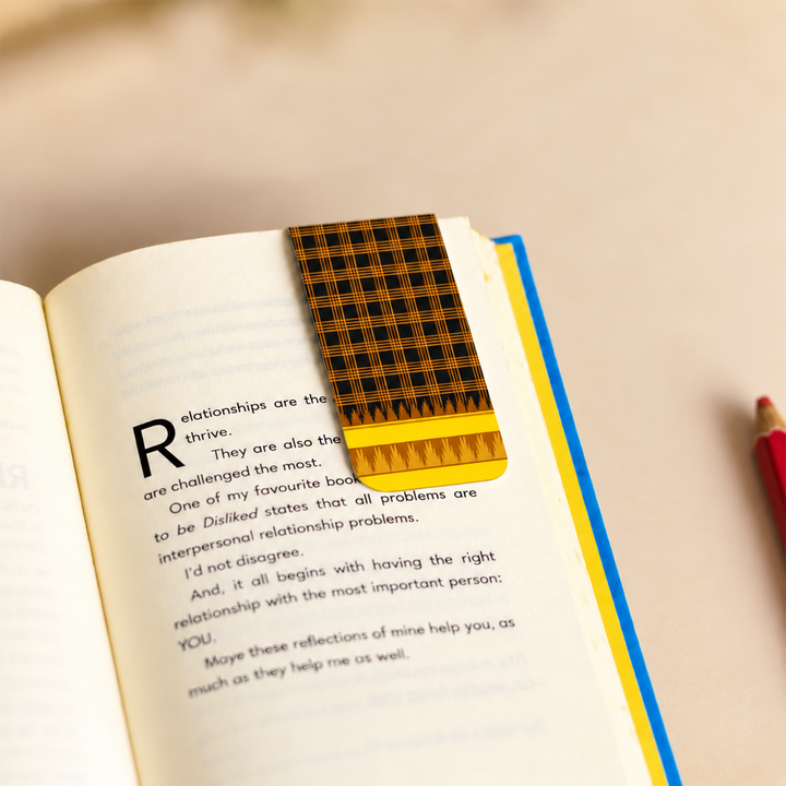 Set Of 6 | Traditional Kanchipuram Silk-Inspired Magnetic Bookmarks