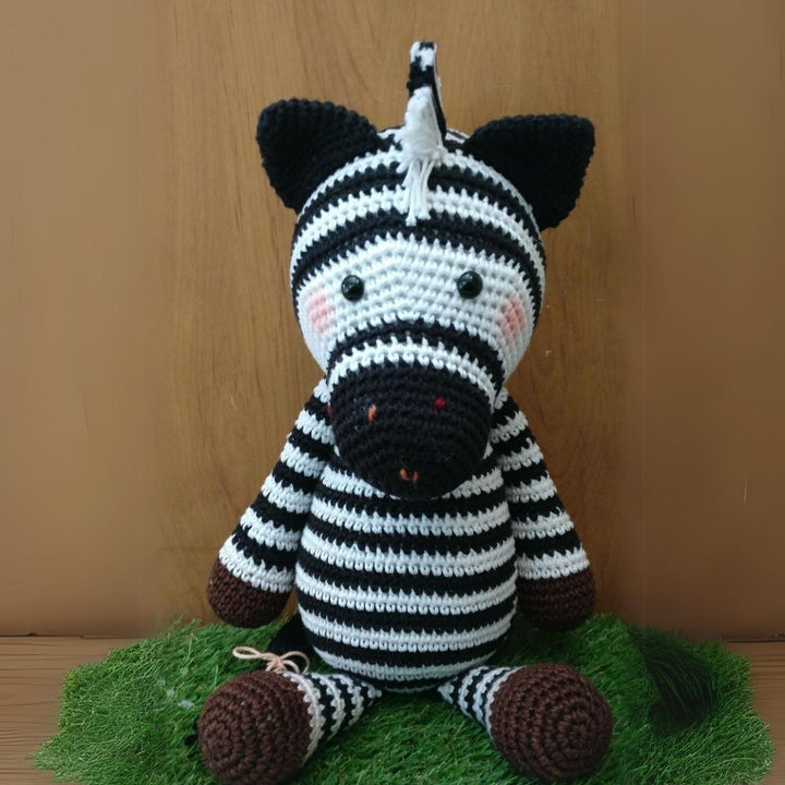 Handmade Crochet Zebra Toy for Kids