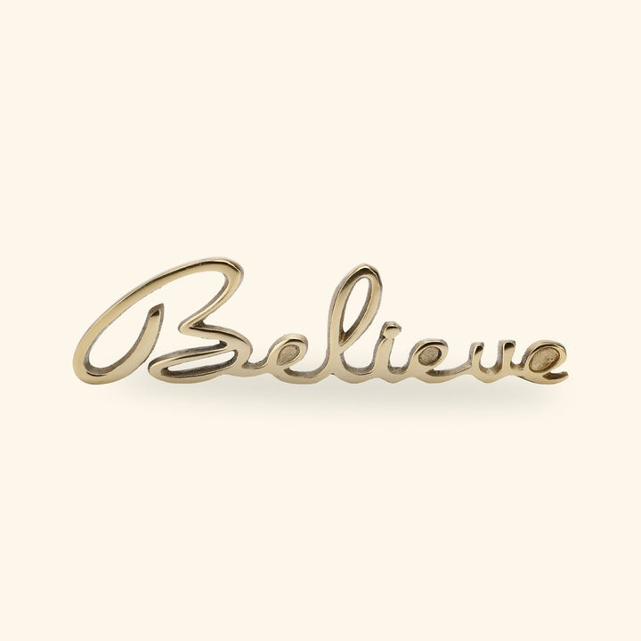 Handmade Gold 'Believe' Free Standing Showpiece
