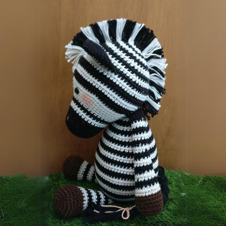 Handmade Crochet Zebra Toy for Kids
