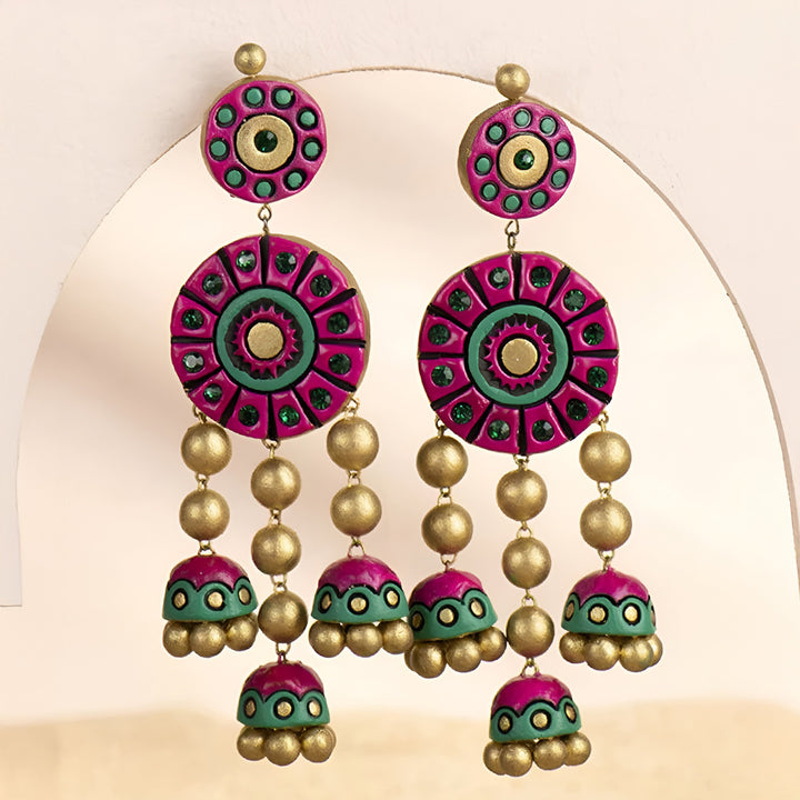 Handmade Chime Terracotta Earrings