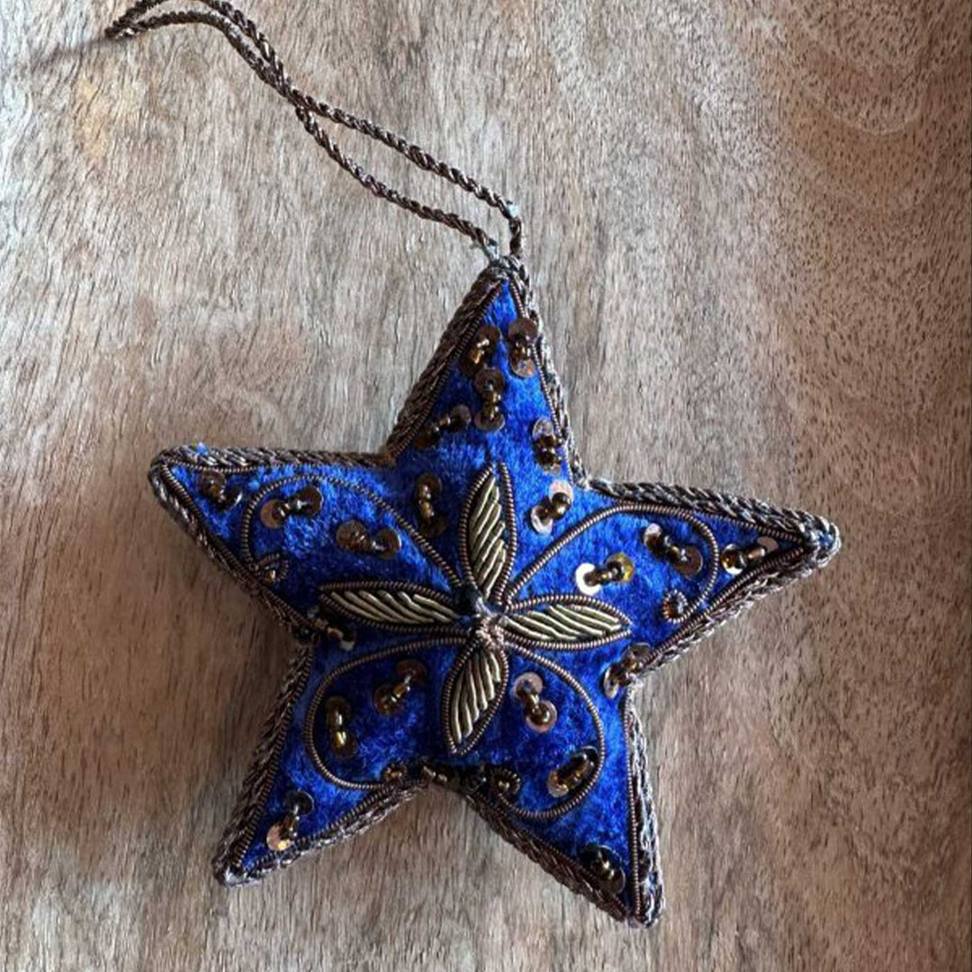 Blue Star Cotton Premium Zardozi Ornament