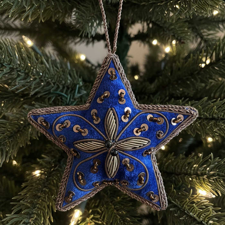 Blue Star Cotton Premium Zardozi Ornament