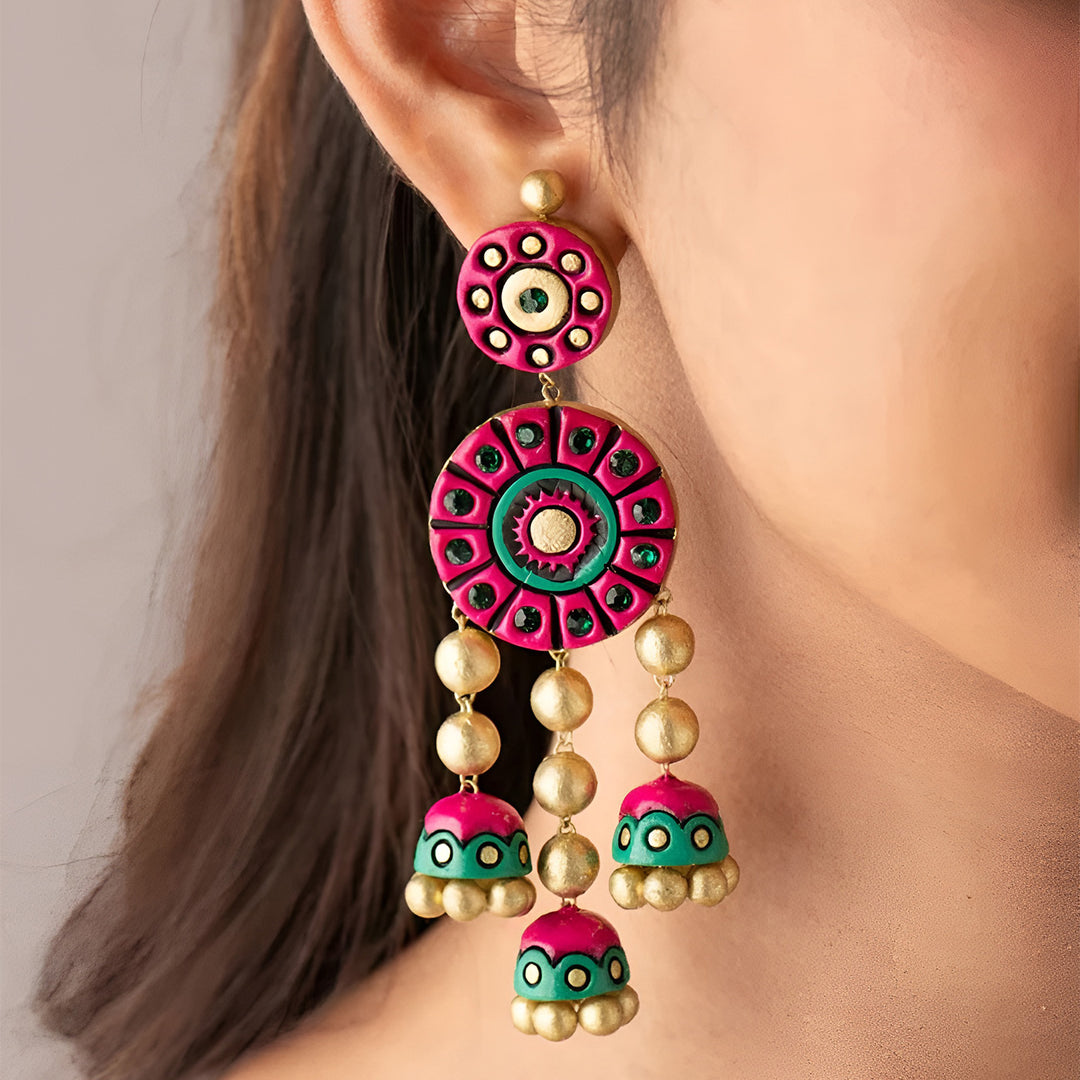 Handmade Chime Terracotta Earrings