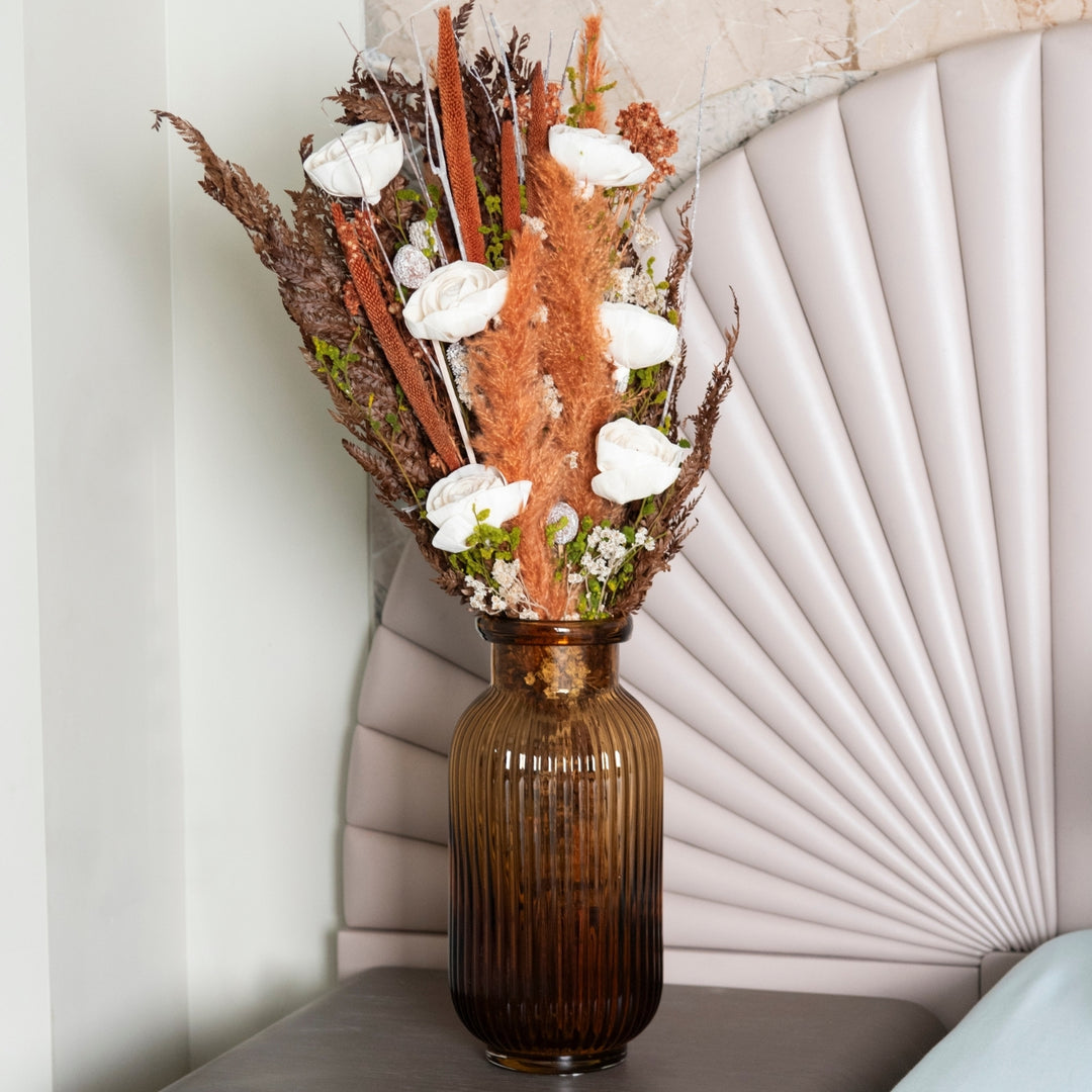Handmade White Wildwood Dried Flower Bunch