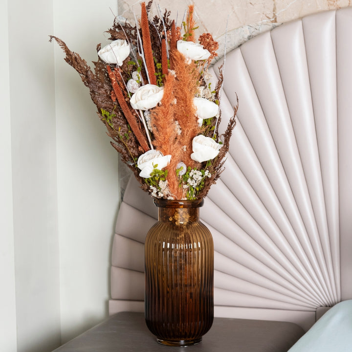 Handmade White Wildwood Dried Flower Bunch