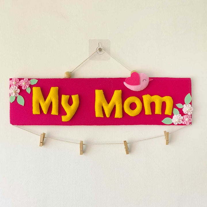 Photo Personalized Handmade Mom Theme Felt Decorative Plaque