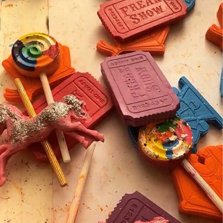 Handmade Non-Toxic Jumbo Carnival Crayons | Set Of 5