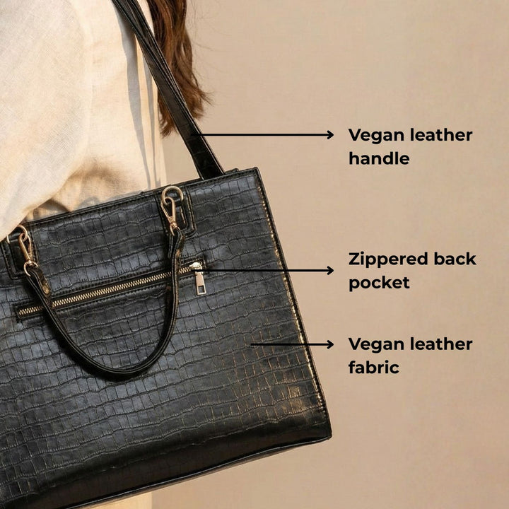 Nightfall Vegan Leather Everyday Tote Bag