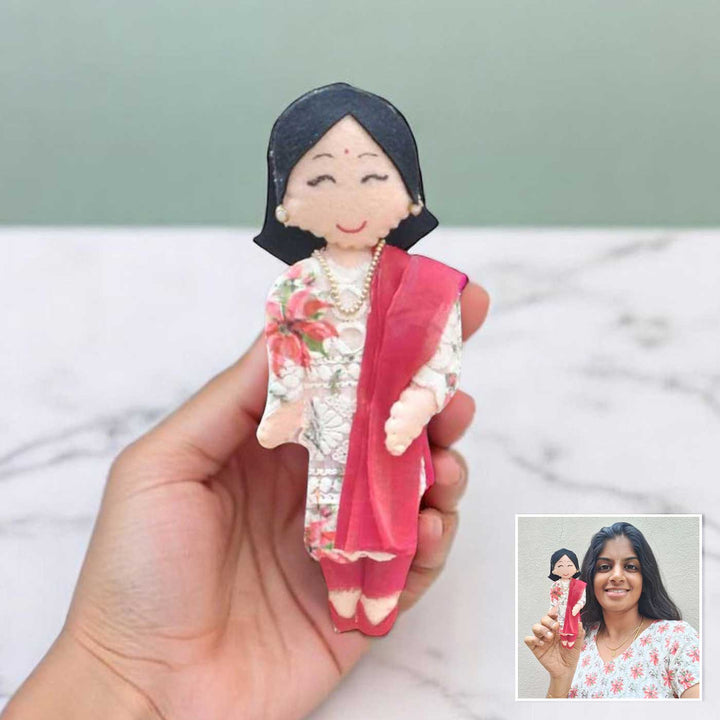 Photo Personalized Handmade Mother Theme Felt Doll