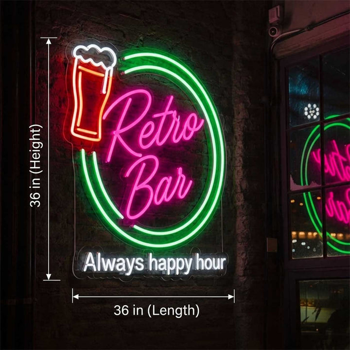 Personalized Photo Bar Neon Light Sign Board With For Lounge Entrance/Decor