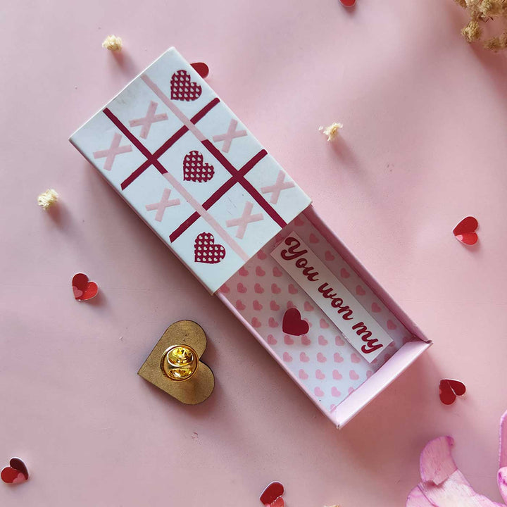 3 Pc | Photo Personalized Frame Magnet, XOXO Hugs Mini Love Box Magnet & Pin Badge | Valentine’s Gifting