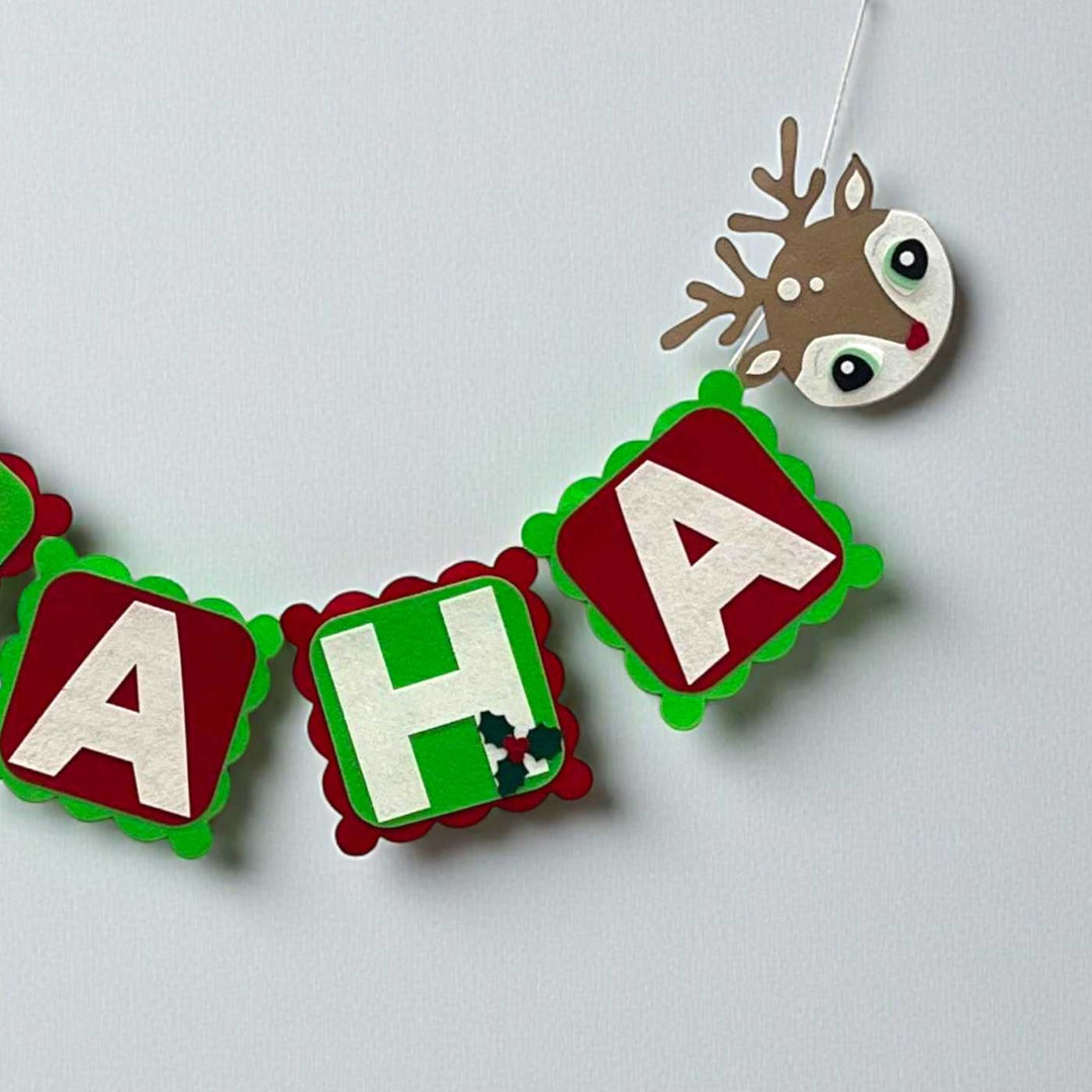 Personalized Handmade Snowflakes Springs And Hooves Bunting