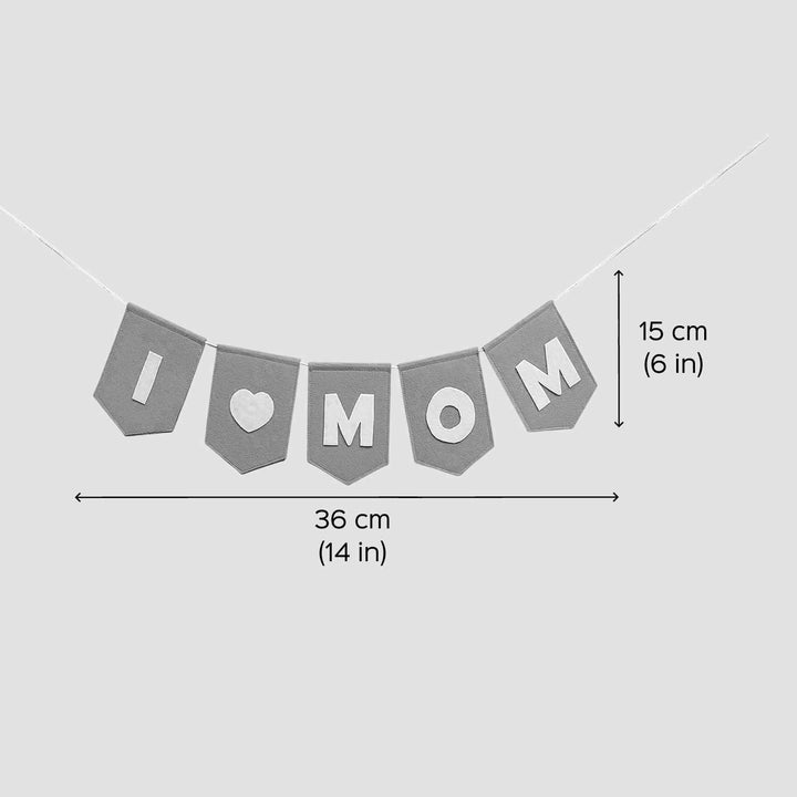 Customized Handmade I Love Mom Theme Felt Bunting