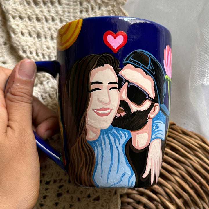 Photo Personalized Hand-Painted Pop Art Illustrated Caricature Mug | 300 ML