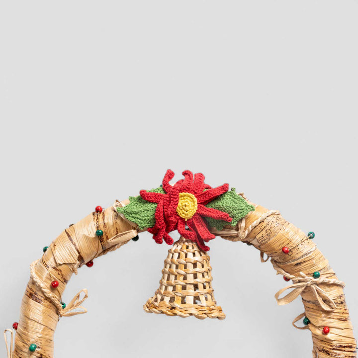 Ecofriendly Lightweight Banana Bark Holly Wreath