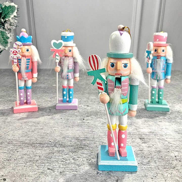 Candy Themed Nutcrackers Wooden Decor For Christmas Table Decoration | Set Of 4