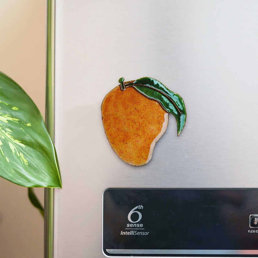 Handmade Aam Copper Enamel Fridge Magnet
