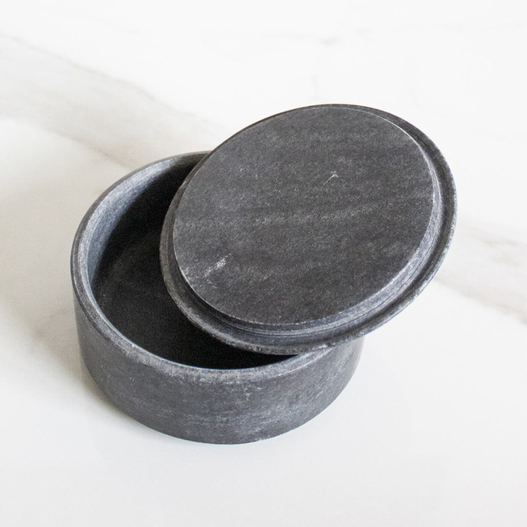 Indian Marble Black Trinket Box