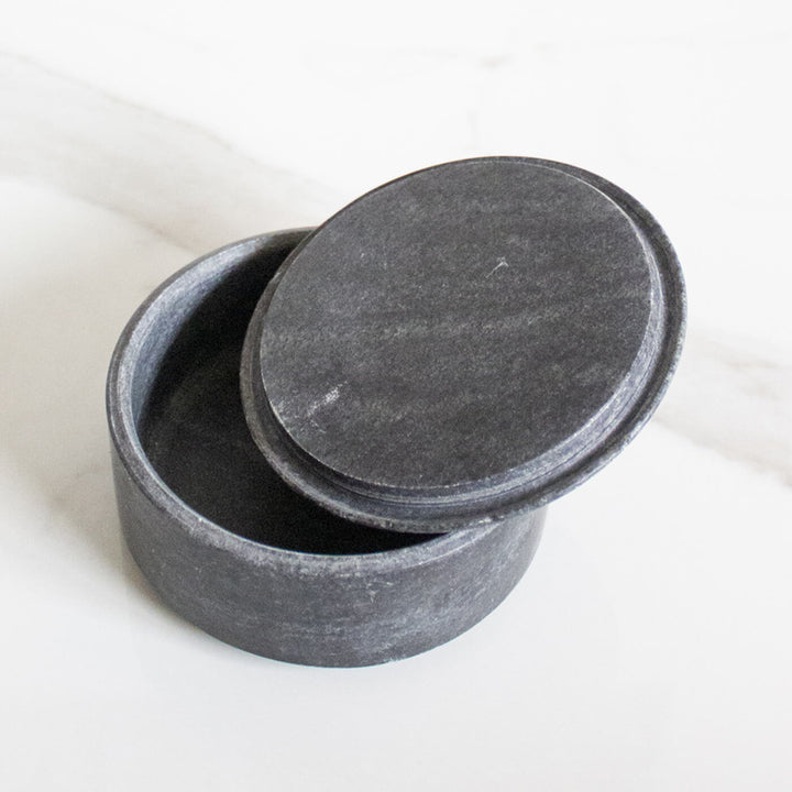 Indian Marble Black Trinket Box