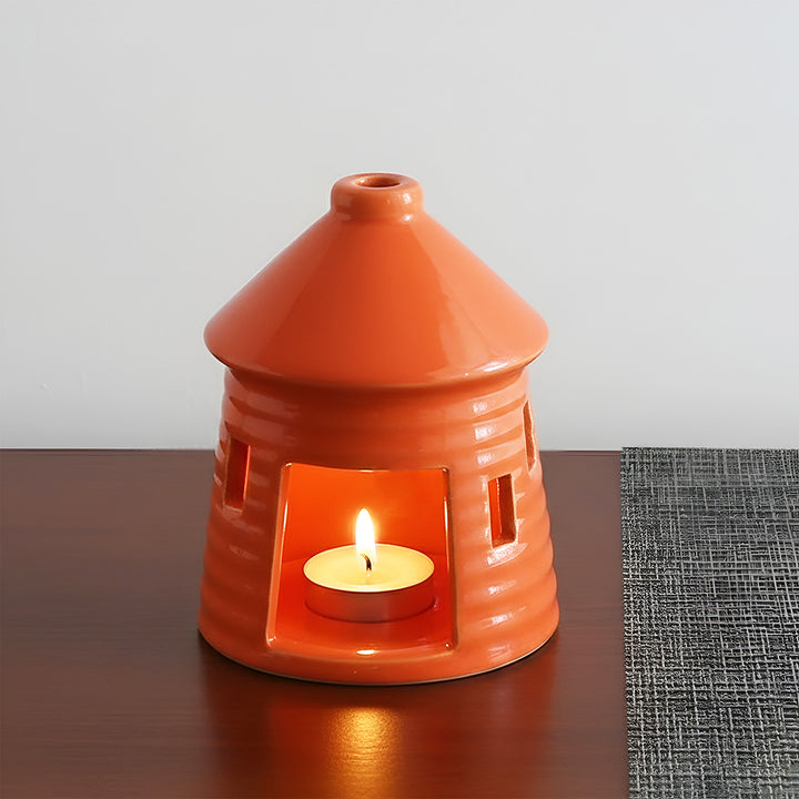 Handmade Hagrid's Hut Ceramic Tealight Holder For Christmas Decoration