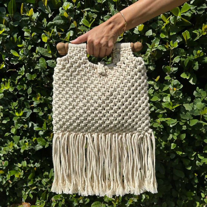 Handmade Macrame Boho Tote Bag