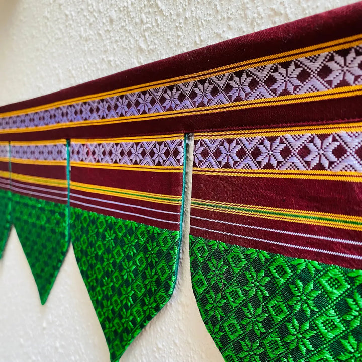 42 Inch Handmade Peepal Leaf Design Khunn Fabric Cotton Toran