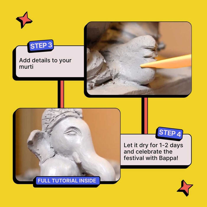 Eco-friendly Shadu Mati Ganpati Clay DIY Kit for Ganesh Chaturthi