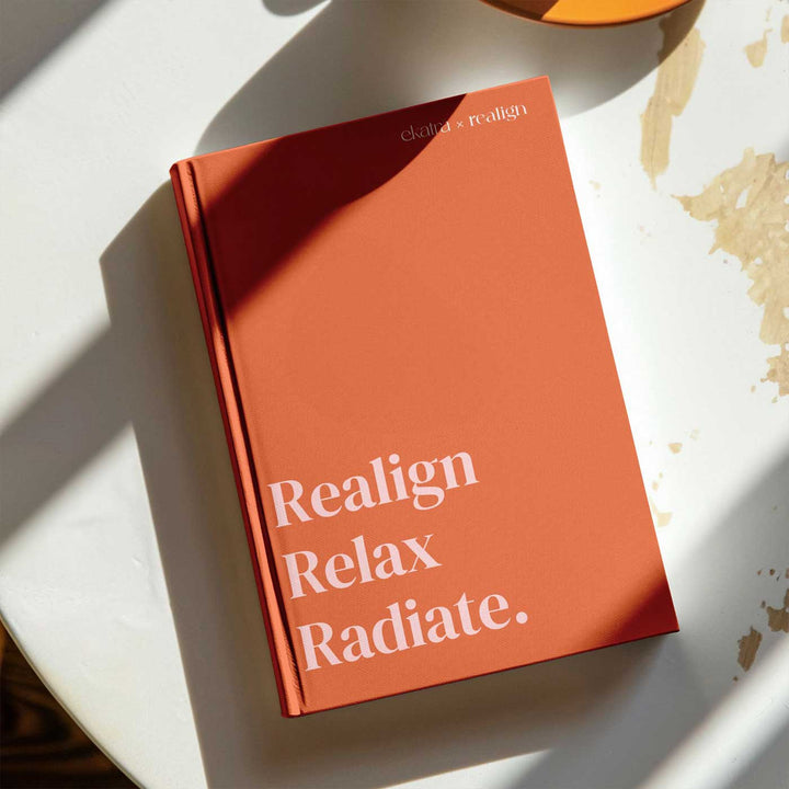 Undated Realign, Relax & Radiate Wellness Journal With Habit Tracker | 190 Pages