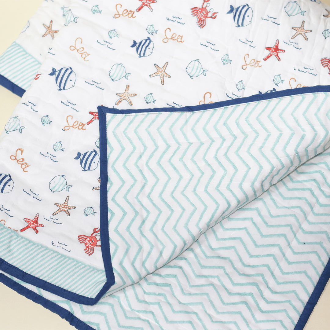 Hand Block Printed Drift and Dream Quilt/Comforter