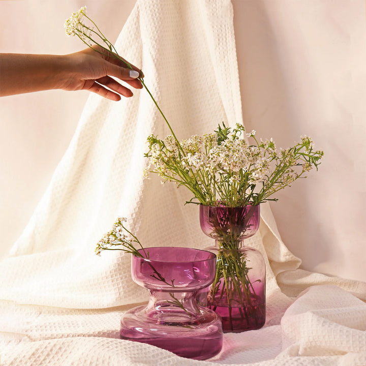 Handmade Ombre Lilac Glass Vase