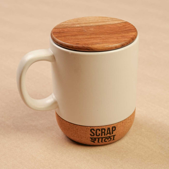 Handmade Subh Aarambh Gift Hamper | Includes Coffee Mug With Lid, Cork Planner Diary, Swastik Door Hanging Pair, Seed Card And Outer Box