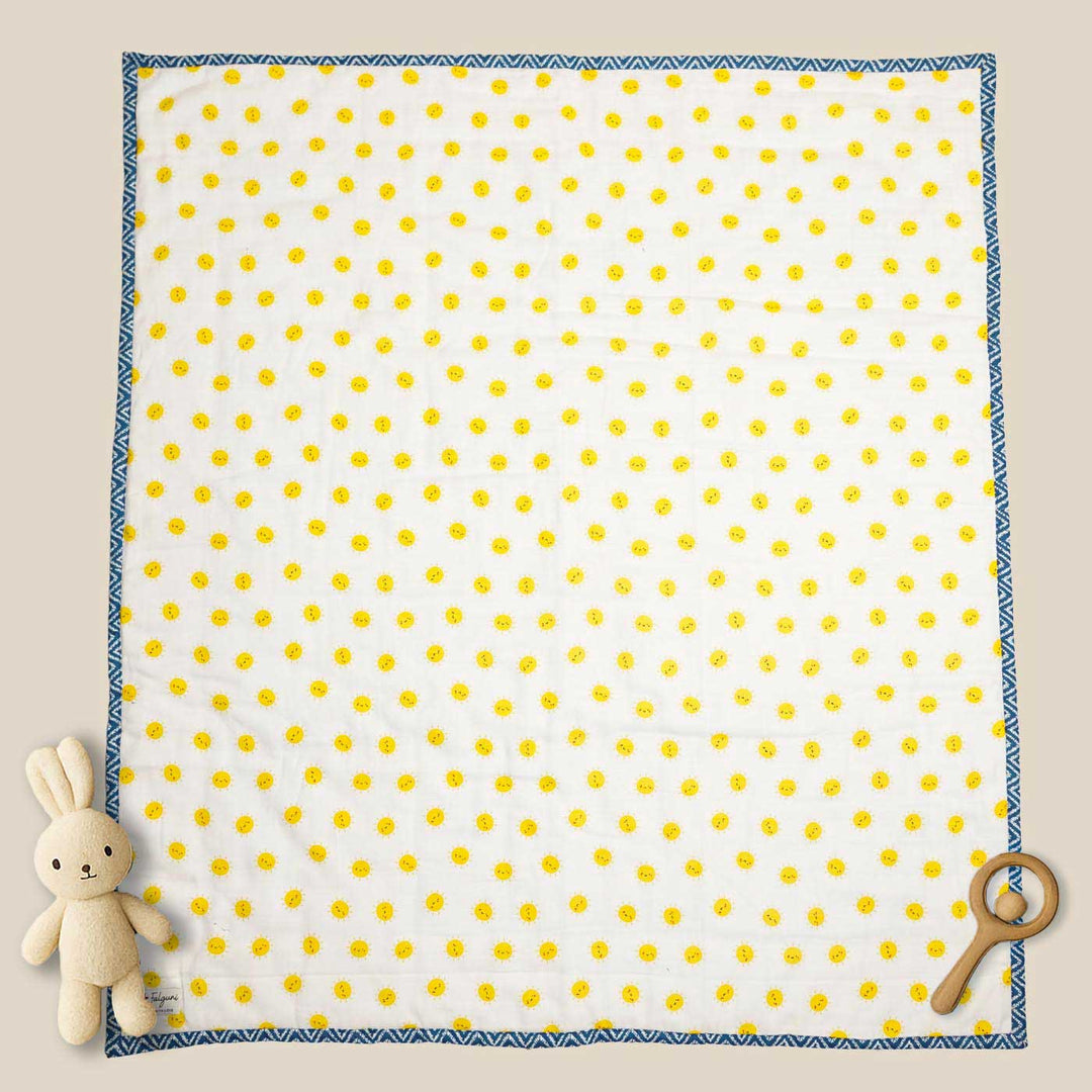 Personalized Steam Engine Theme Cotton Quilt For Kids