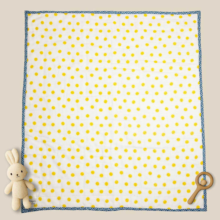 Personalized Steam Engine Theme Cotton Quilt For Kids