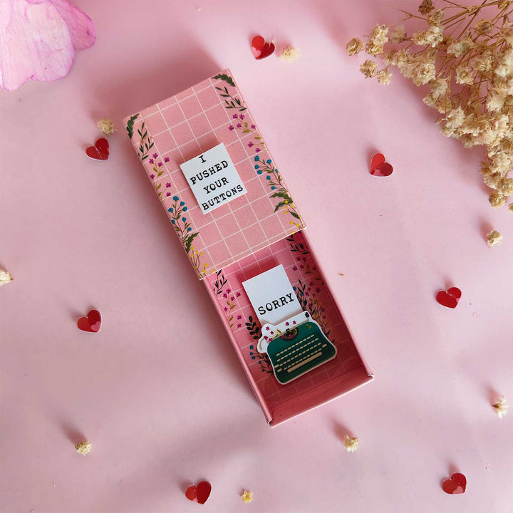 Typewriter Sorry Message Fridge Magnet