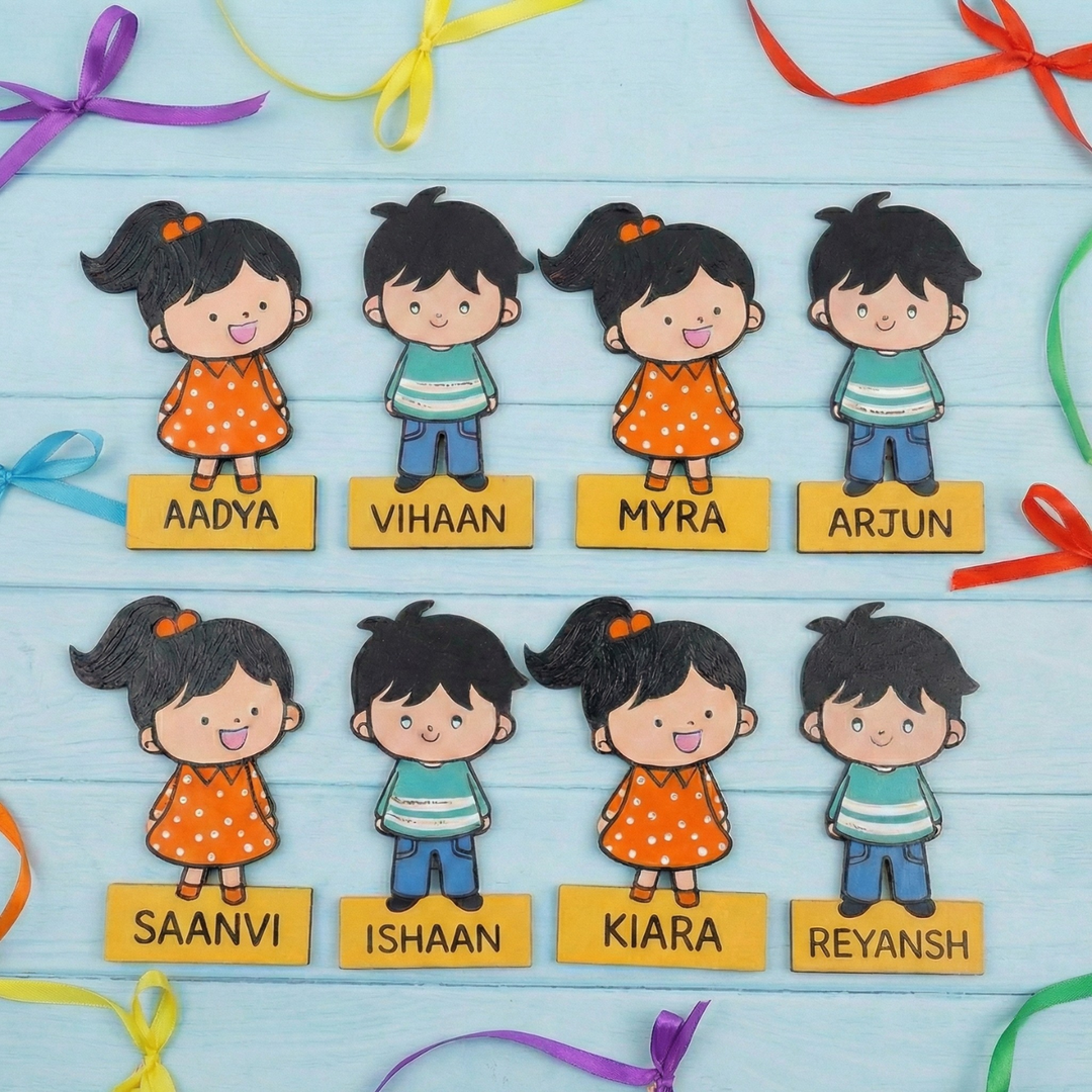 Personalized Hand-painted MDF Kiddo Magnet For Kids