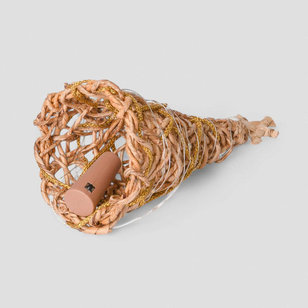 Handmade Banana Rope Star Top Christmas Tree Christmas Decor With Light