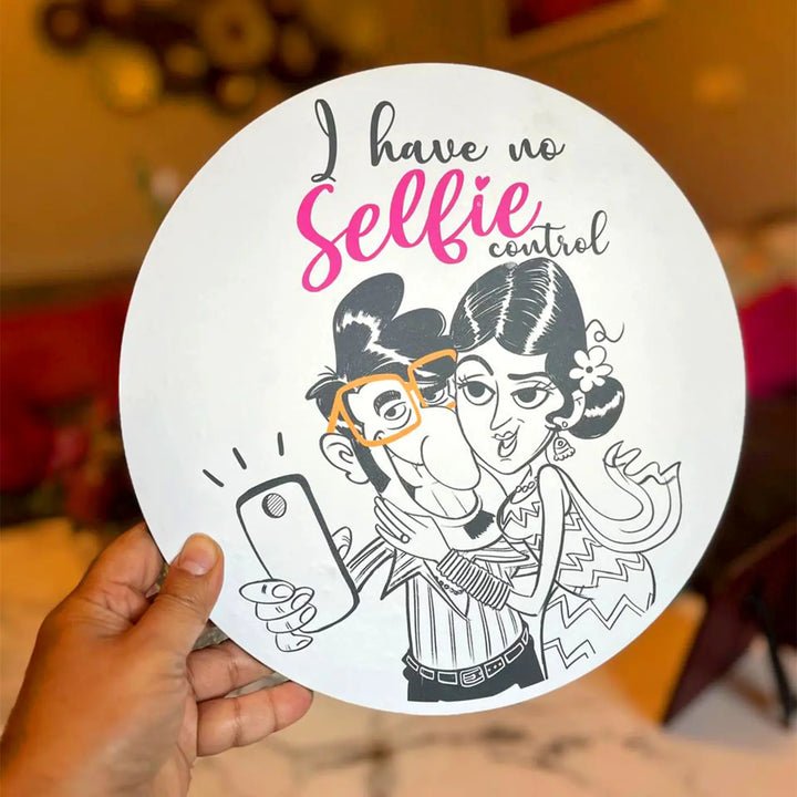 Printed Round Quirky MDF Wood Wall Decor
