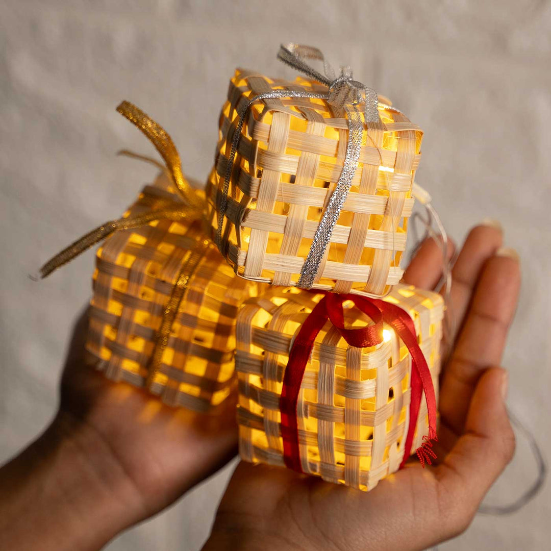 3m, 13 Bulbs | Handmade Bamboo Gift Box Fairy Lights