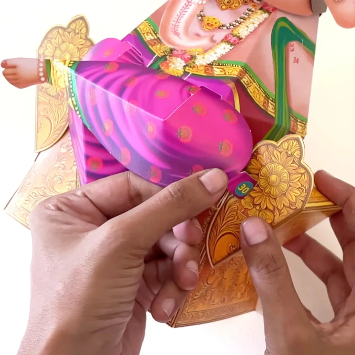 Ready To Make Ganesha Idol Paper Diy Kit | 13 Inces