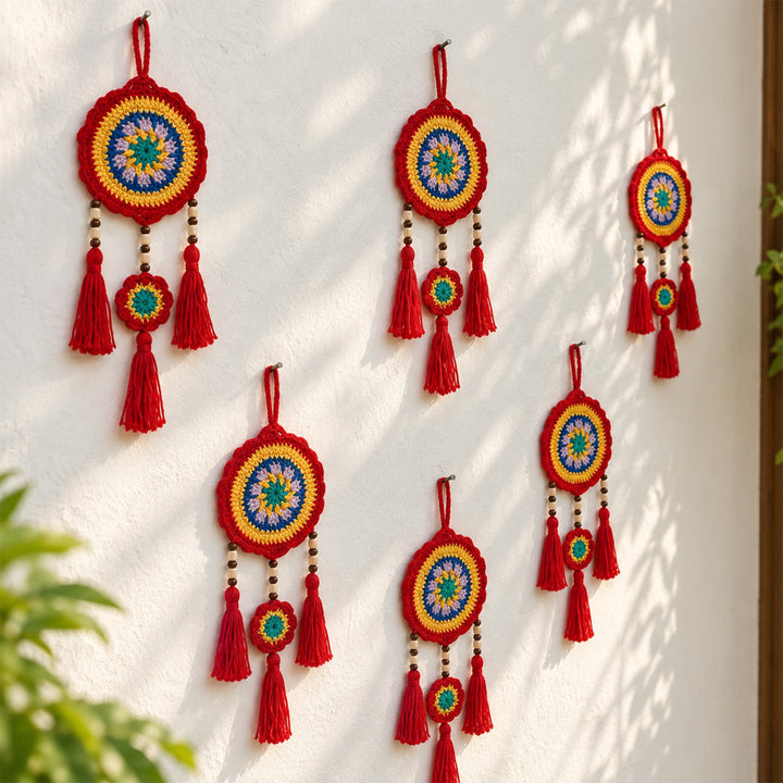 Handmade Muladhara Chakra Crochet Hanging