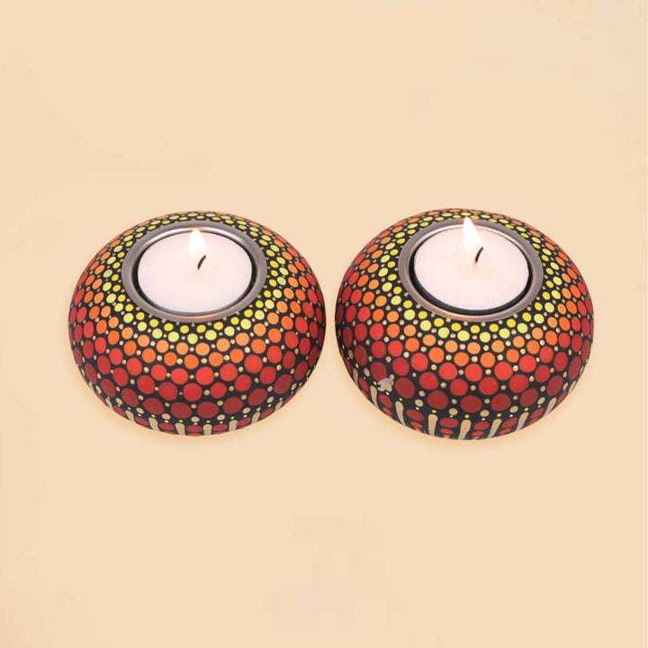 Pre Marked Wooden Tea Light Holder Painting MDF Wood DIY Kit