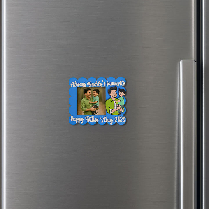 Photo Personalized Polaroid Theme MDF Wood Fridge Magnet For Fathers